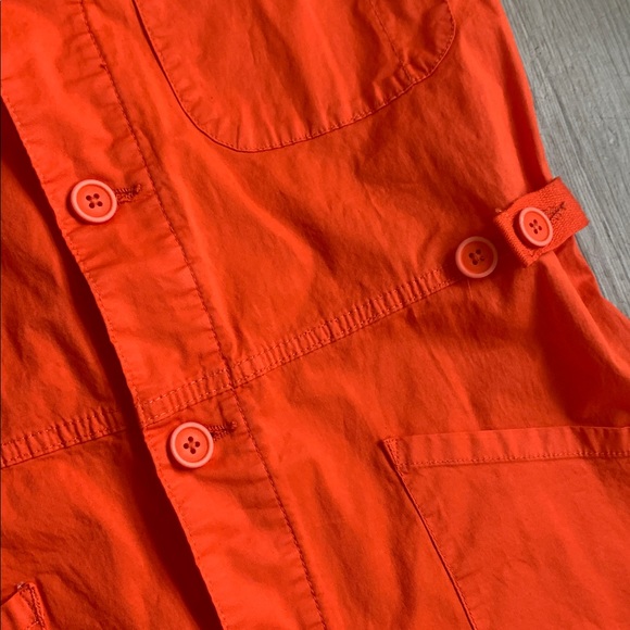 Anthropologie Pistola Bright Blood Orange Parker Romper Jumpsuit Small NWT - Picture 3 of 6